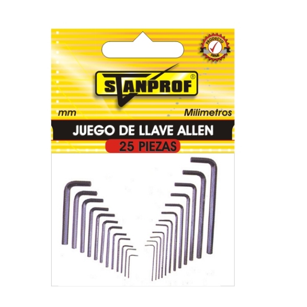 Juego Llave Allen Milimetricas Tipo Llavero 8 un - Tul