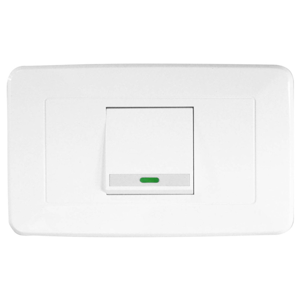 Switch Sencillo Incrustar Conmutable Línea Bk Blanca - Tul