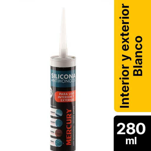 SILICONA BLANCA ANTI-HONGOS 280 ML.